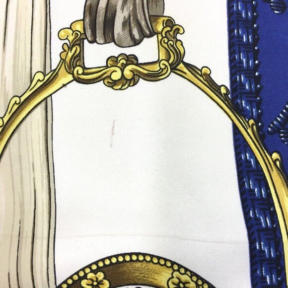 046183P (S2) Hermes Scarf Etriers Carre 90 Multicolor Silk 100% - Picture 8 of 9